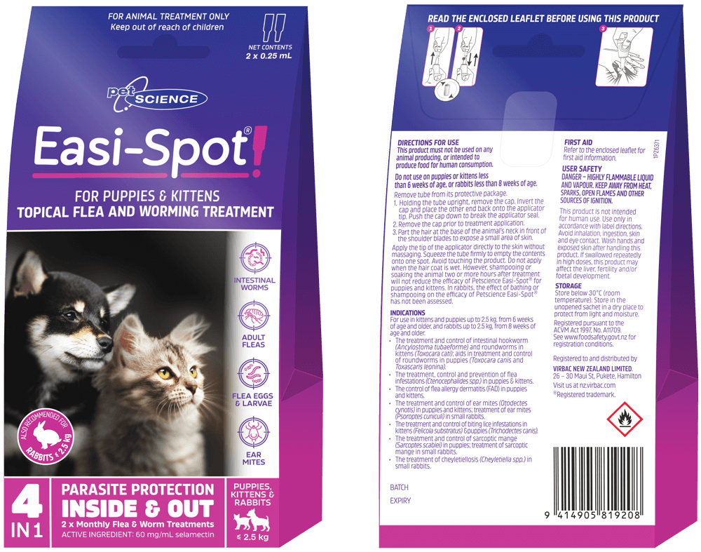 Easi-Spot Flea & Worm Treatment - Cat & Dog