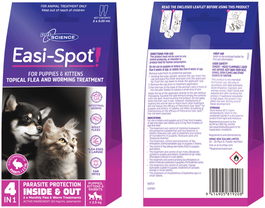 Easi-Spot Flea & Worm Treatment - Cat & Dog