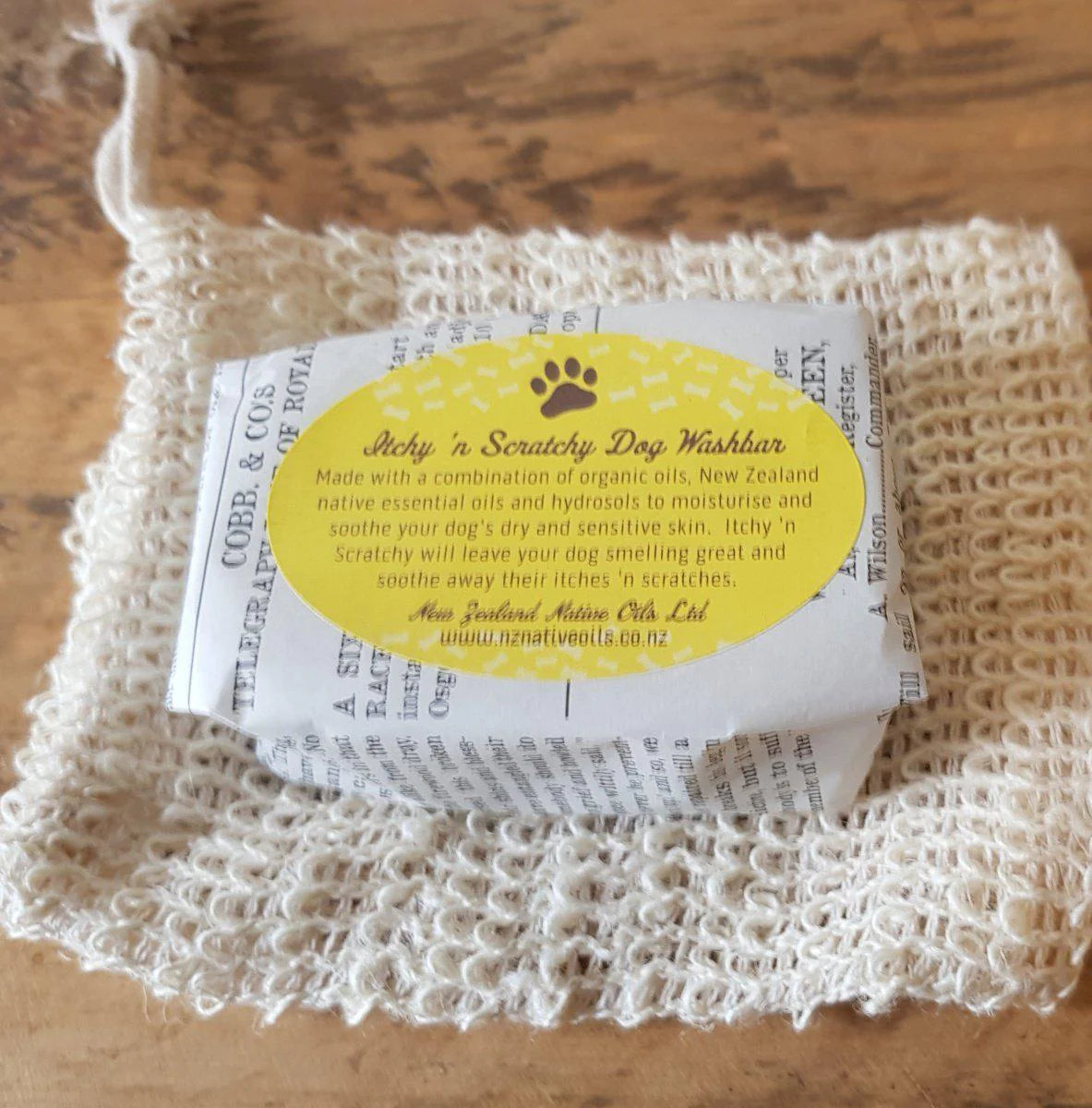 NZ Native Oils - Itchy 'n Scratchy Soap Bar with Scrubbie