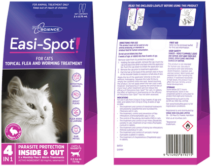 Easi-Spot Flea & Worm Treatment - Cat & Dog