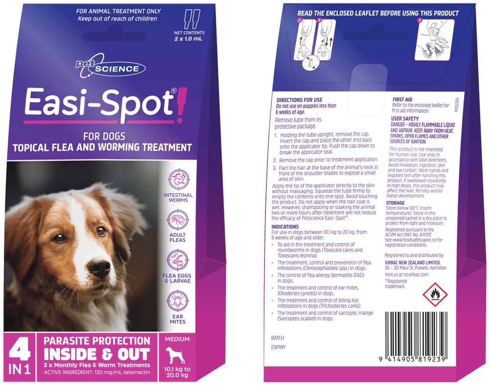 Easi-Spot Flea & Worm Treatment - Cat & Dog